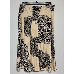 Cottagecore Baroque Velvetcore A-Line Midi Skirt Size 6 Soft Grunge Office Siren